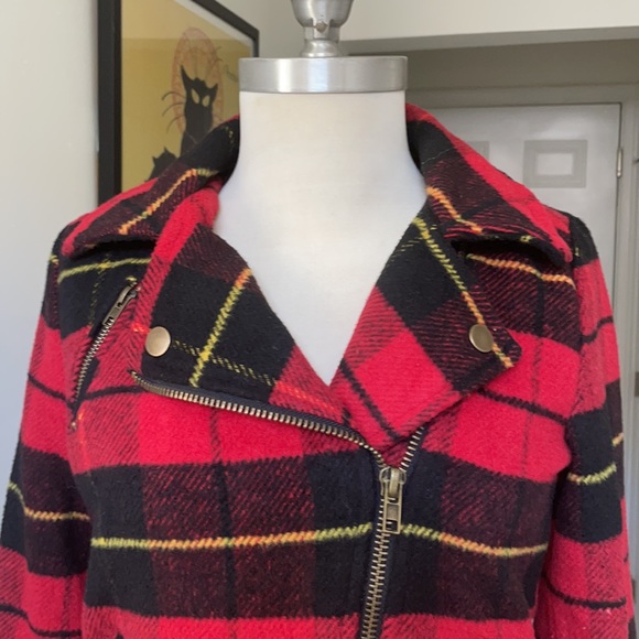 Thread & Supply Plaid Moto Jacket Size S 😘 - Picture 2 of 12